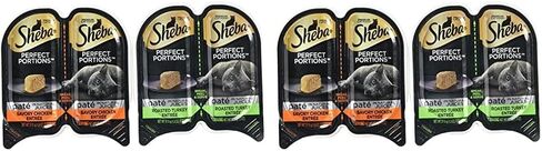 Sheba Perfect Portions Wet Cat Food, Savory Chicken Entrée and Roasted Turkey Entrée, (12) 2.6 Oz Twin-Pack Trays in Saudi Arabia