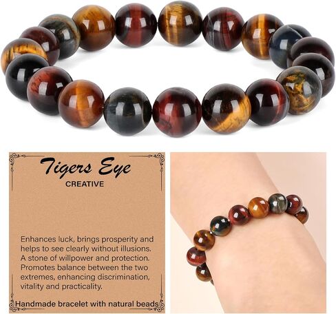 Dragon Bloodstone Bracelet - Courage Bracelet for Women Men - Handmade Natural Gem Stone Beaded Stretch Elastic Healing Bracelets 8mm in Kuwait