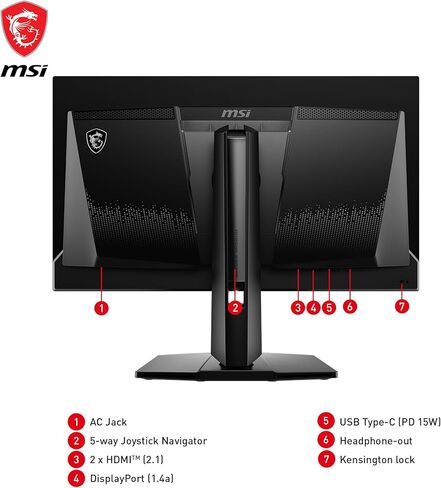 MSI MAG 271QPX QD-OLED، شاشة ألعاب OLED مقاس 27 بوصة، 2560 × 1440 (QHD)، زمن استجابة OLED 0.03 مللي ثانية، 360 هرتز، True Black HDR 400، HDMI، منفذ DP، USB من النوع C، إمالة، ارتفاع in Saudi Arabia