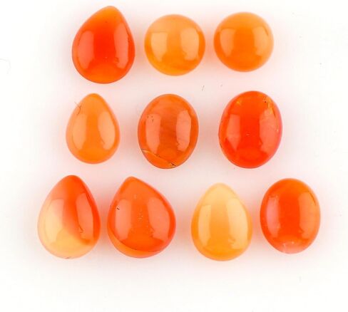 CRYSTALIS Wholesale 4pcs Natural Fossil-Coral Loose Gemstone Bulk Cabochons Jewelry Making Supply, Chakra Healing Polished Stones, Wire Wrapping, DIY, Gem Collection in Kuwait