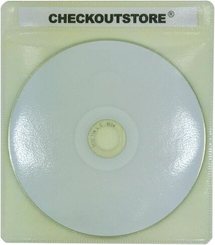 CheckOutStore (200) Premium CD Double-Sided Storage Plastic Sleeve (Green) in Saudi Arabia