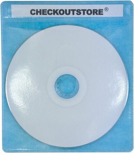 CheckOutStore (200) Premium CD Double-Sided Storage Plastic Sleeve (Green) in Saudi Arabia