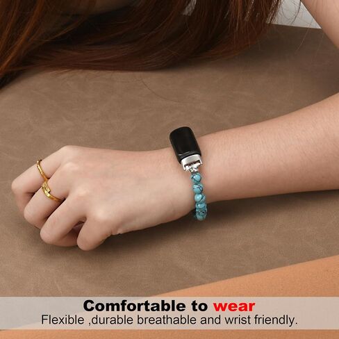 Crystal Beads Stretch Watch Band Compatible for Fitbit Inspire 3, Handmade Good Luck Energy Chakra Stone Beaded Band for fitbit inspire 3 in Kuwait