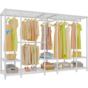 VIPEK V50i Extra Large Portable Closet Rack Bedroom Armoire Freestanding Wardrobe Closet, Heavy Duty Clothes Rack Multi-Functional Metal Clothing Rack for Hanging Clothes, Max Load 1300lbs, Black