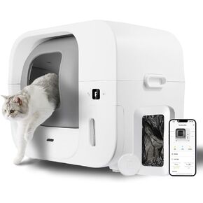 Furbulous True Odor-Free Self Cleaning and Packing Litter Box, Automatic Cat Litter Box with Self-Pack and Refill System, APP Control, Extra Large Space for 3.3-22 lbs Cats, Upgraded Version