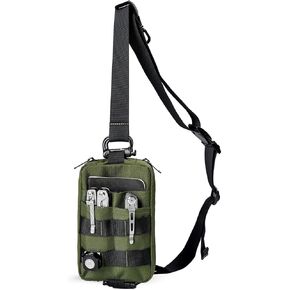 VIPERADE CHS2 Small EDC Sling Bag, Tactical Fanny Pack for Men, Molle Pouch Crossbody Backpack with Adjustable Shoulder Strap, Utility Chest Pouch Bag for Hiking/Traveling/Bush-Craft