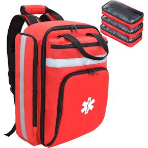 First Aid Bag Empty,EMS,EMT,Emergency Trauma Doctor Bag,First Aid Kit For Car,Home,Hiking,Camping and Travel (Orange)