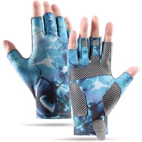 Fishing Gloves for Men, Fingerless UV Sun Gloves for Fishing, Kayaking, Sailing, Paddling and Outdoor Activities, Lightweight Breathable in Saudi Arabia