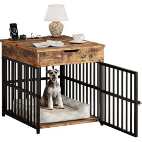 IRONCK Dog Crate Furniture for Small Dogs, Rustic Brown in Kuwait