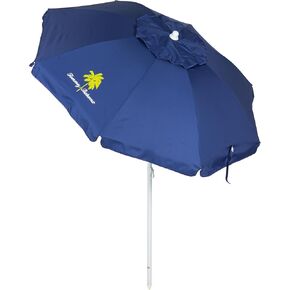 Tommy Bahama Beach Umbrella with Sand Anchor and Carrying Bag, Portable, Durable