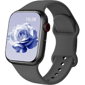 Patenting Sport Band Compatible with Apple Watch Bands for Women Men 38mm/40mm/41mm/42mm(Series 10), Soft Silicone Waterproof Band for iWatch Apple Watch Series 10 9 Ultra 8 7 6 5 4 3 2 1 SE