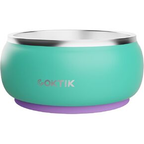 COKTIK Dog Bowl, Non-Slip Cute Dog Bowls, Insulated Stainless Steel Dog Bowls, Dog Food Water Bowl for Small Medium Large Dogs, Cats, Dishwasher Safe (32oz, Aurora)