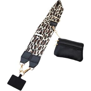 Multifunction Phone Strap with Zippered Pouch,clip and go strap for phone with wallet crossbody