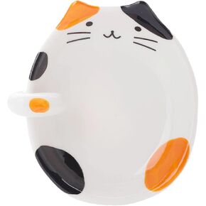 Cat Spoon Rest, Ceramic Cute Spoon Holder Rest for Stove Top, Cat Kitchen Accessories, Stove Holder Utensil Spoon Rest for Kitchen Counter (Orange)