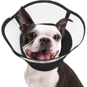 Soft Dog Cone, Adjustable Breathable Dog Cone Collar After Surgery,Soft Dog Cones for Large Medium Small Dog,Elizabethan Collar for Dogs and Cats,Soft and Comfortable, Reduce Anxiety(L)