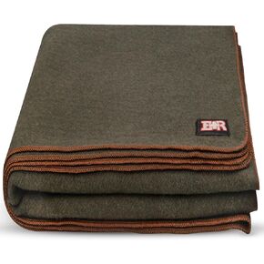 Military Wool Blanket - 95% Wool, Washable, Perfect for Outdoors, Picnics, Travel, Car & Bushcraft Emergency Blanket, 96" x 108", 8.45 lbs. - Olive Drab - King Size