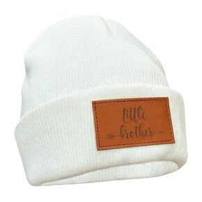 Playful 'Little Brother' Infant Hat - Whimsical Engraving for the Youngest Sibling - Soft, Cozy & Versatile - Perfect for Everyday Adventures
