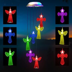 Solar Tree of Life Wind Chimes, Memorial Gift for Mom, Wind Chimes for Outside, Sympathy Wind Chimes for Loss of Loved One, Condolence Gift, Outdoor Garden Decor