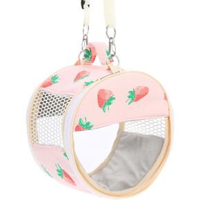 POPETPOP Guinea Pig Carrier, Portable Hamster Carrier Bag, Clear Bunny Backpack Carrier, Hamster Out Bag, Small Pet Travel Carrier for Bunny, Rat, Bird, Hedgehog
