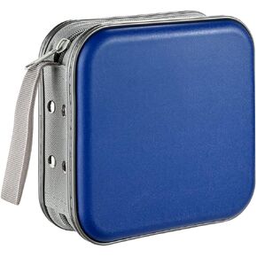 DVD Case, 48 Capacity CD Case Portable CD Case Holder Storage Hard Plastic DVD CD Wallet Holder Organizer for Car (Purple)