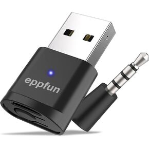 eppfun USB Bluetooth Adapter for PS5, Bluetooth Audio Adapter with APTX Low Latency & aptX-Adaptive, Wireless Audio Transmitter to Connect Dual Wireless Headphones & Earbuds