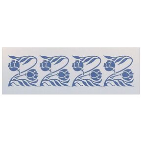 Art Nouveau Border 4 Stencil - 21.45" x 5.25" International style decorative art architecture Jugendstil Stile Liberty Modern Style reusable Mylar painting template - The Artful Stencil