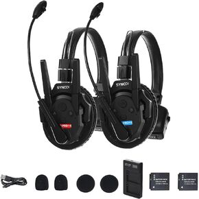 SYNCO XTalk XPro5 XPro X5 2.4GHz Wireless Headset Intercom System Microphone Random Master Device 500m Operating Range Real-time Monitoring AI Noise Reduction for Movie Shoot Live Show (5Pcs)