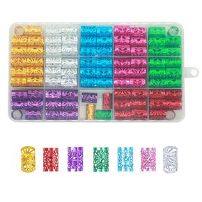 400Pcs Hair Jewelry for Braids Accessories Dreadlocks Beads Hair Cuffs Hair Rings Hair Braid Clips Colorful Aluminum Adjustable Metal Hair Accessories for Women and Girls (Multi-colored)