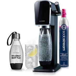 SodaStream - ART Sparkling Water Maker | STARTER KIT | CQC CO2 system | Includes 1x CO2 Cylinder, 1x32 & 1x16 Fl Oz Dishwasher Safe Bottles | Combine with Pepsi Flavors | Black in Kuwait