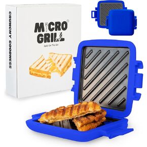 | Microwave Sandwich Maker - Grilled Cheese Sandwich Maker - Munchy - Toastie Maker- Panini Press - Travel Sandwich Maker (Blue)
