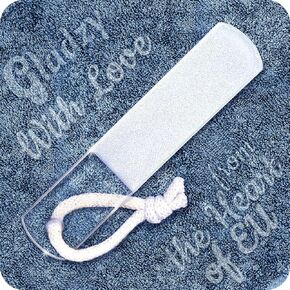 Genuine Czech Glass Foot File by GLADZY - Gentle Callus Remover Foot Rasp, Pedicure & Spa Rough Skin Scrubber, Two-Sided Etched Different Grit Surface, Professional Toenail & Heels Care, Made in EU