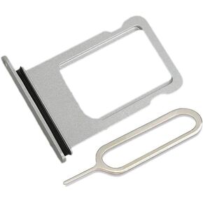 Sim Card Tray Slot Replacement for iPhone 7 Plus with Waterproof Rubber & Remover Eject Pin + Cloth (Jet Black)