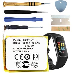 LSS271617 Battery,2024 New Upgraded Replacement Battery for Fitbit Charge 5 Fitness Smartwatch FB421