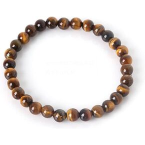 Handmade Womens Mens 6mm Gemstone Bracelet | Stress and Anxiety Power Bead Healing Crystal Gemstone Bracelet (White Turquoise) in Kuwait