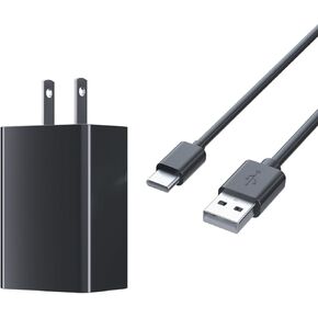 Amazon Fire Tablet Quick Charger with Type-C/Micro USB Cable.AC Power Adapter Wall Charger for Kindle Paperwhite.USB-C Charging Cable for Fire 7 6 HD 10 8 Plus Max, Pro, Kids Edition, eReader.