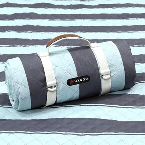 HX&OD Extra Large Picnic Outdoor Blanket, 80"x60" Waterproof Picnic Mat Foldable Camping Blanket Portable with Carry Strap for Beach Mat Outdoor Camping Party(Yellow)