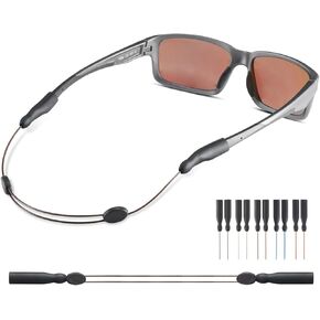 Glasses Strap -No Tail Adjustable Sunglasses Strap, Eyeglasses Strap, Cable Straps, Eye Glasses Holders Around Neck, Lanyard for Men Women -Eyewear Retainer String, Chain (1pcs Blue 14inch)