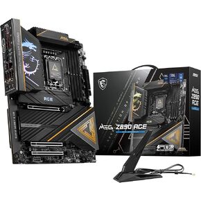 MSI MEG Z890 ACE Gaming Motherboard (Support Core Ultra Series 2 Intel Processors, LGA 1851, DDR5, PCIe 5.0, M.2, SATA, 10Gbps LAN, USB Type-C, Wi-Fi 7, Bluetooth 5.4, Thunderbolt 4, ATX)