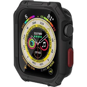 حافظة حماية شاشة مقاس 49 ملم متوافقة مع حافظة Apple Watch Ultra/Ultra 2 مقاس 49 ملم، غطاء ممتص للصدمات من مادة TPU الناعمة بتغطية كاملة ومقاوم للصدمات لملحقات ساعة Apple in Saudi Arabia