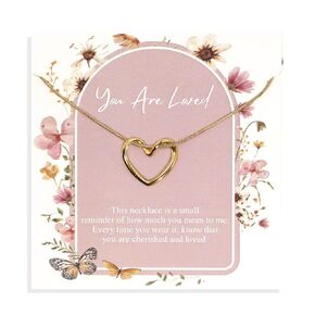 10 Year old Girl Birthday Gifts for Gold Plated Heart Necklace 10th Birthday Gifts for Girl Adjustable Length 10 Birthday Gifts Ideas for Trendy (10th Birthday Gift)