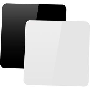 PULUZ 12 x 12 Inch Acrylic Poster Boards for Photography, Square White & Black Reflective Display Table Riser Backdrops for Professional Product Photography and Table Top Photography Shooting