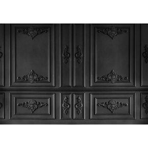 Kate 8×8ft (2.5×2.5m) Dark European Style Retro Photo Backdrop Empty Indoor Classics Gypsum Line Wall Photography Background for Photographer Studio Props