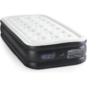 Sweetcrispy Queen Air Mattress - 18" Inflatable Blow Up Mattress Airbed With Built-in High Capacity Pump, Double Height, Adjustable, Non-slip Bottom Design, Portable for Home or Camping
