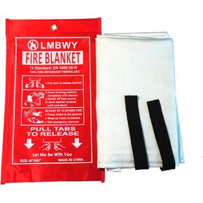 Emergency Fire Blanket-1 Pack-Fire Suppression Blanket for Kitchen,40"×40" Fire Blanket for Camping Car Home,Fiberglass Fire Blanket