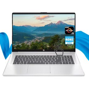 HP AI-Powered 17.3" FHD Laptop Computer| 64GB RAM| 1TB SSD & 128GB Portable SSD| Intel Core Ultra 5| Webcam | Backlit Keyboard| Copilot Ready| Windows 11 Pro| Long Battery Life| Bundled with RKPC Kit