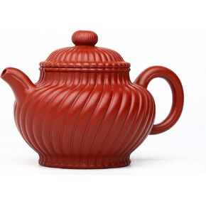 Zisha Tea Pot,Chinese Genuine Yixing Clay HandmadeTeapot 6.8 Oz with Filter,Brewing Infuser Kung Fu Loose Leaf Tea Maker Set