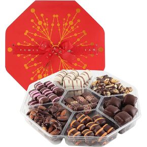 Premium Holiday Chocolate Gift Box -7 Types of Handmade Gourmet Chocolates - Luxury Set of Dairy Free Kosher Artisanal Chocolates - Sweet Treat Gift Box for the Holidays, Corporate Gifting for Coworkers, New Clients in Saudi Arabia