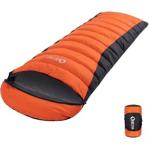Down Sleeping Bag for Adults 600 Fill Power Cold Weather Sleeping Bag Ultralight Sleeping Bag with Compression Sack for Backpacking, Camping, Hiking