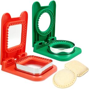 2Pcs Crustless Sandwich Cutter,Breakfast Sandwich Cutter for Kids Lunch,Sandwish Maker,Sandwich Molds Cutter and Sealer for Lunchbox and Bento Box