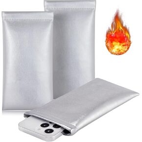 TRIUMPH VISION Squeeze Phone Sleeve PU Leather Thermal Phone Pouch Cell Phone Soft Cases Large Pouch for Phone Silver Gold 3Pack